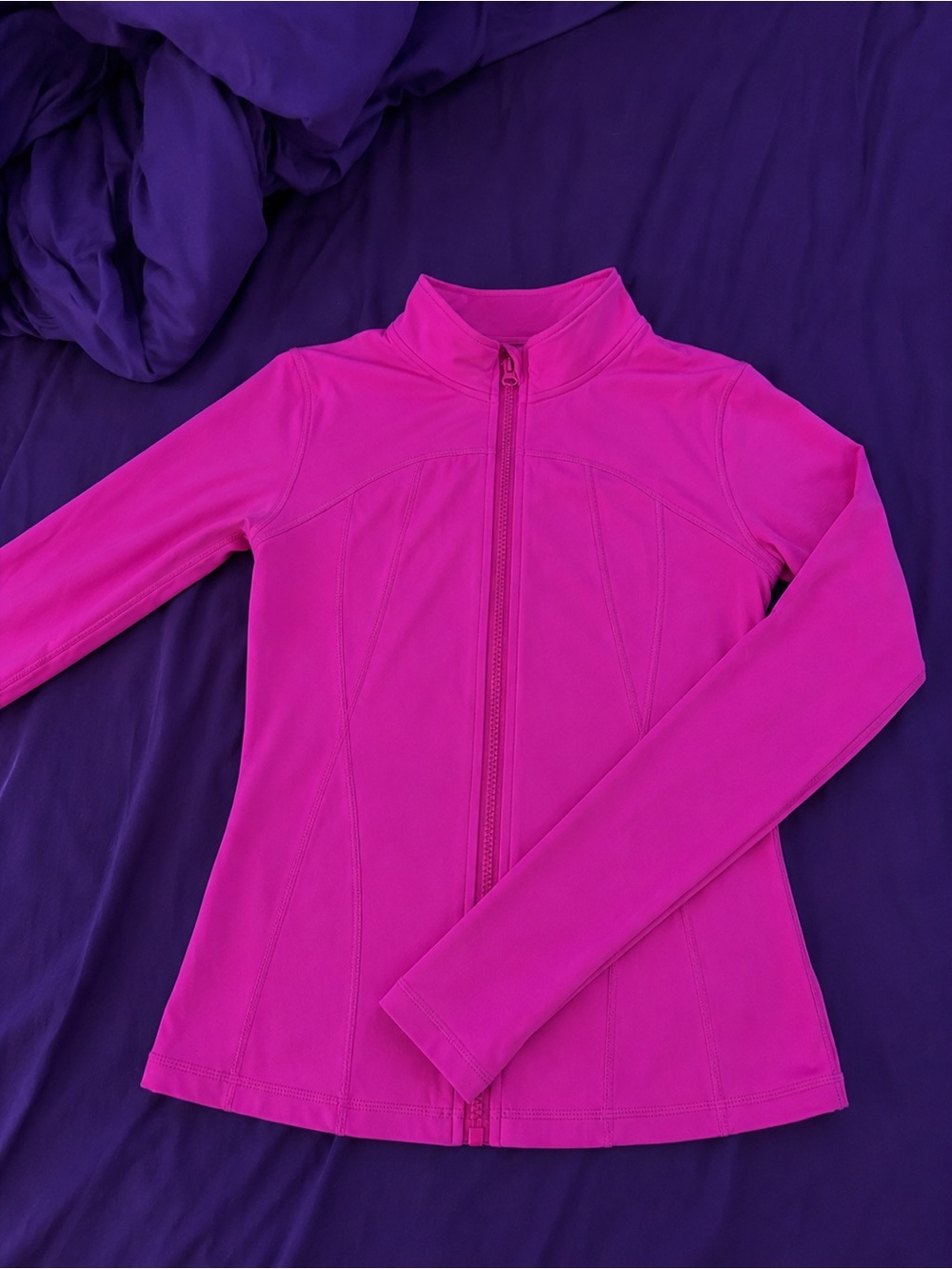 Youth Full-Zip Active Jacket in Fuchsia Pink